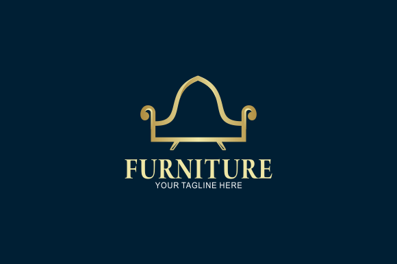 Download Elegant Furniture Logo with Golden Couch - Furniture logo Collection