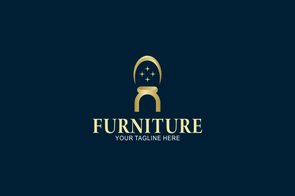 Download Elegant Furniture Logo with Golden Couch - Furniture logo Collection