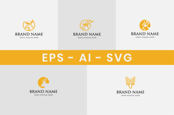 Download Deer Logo Design Set - Logo design set Collection